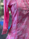 Pink V Neck Suit