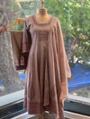 Brown Mirror Work Suit