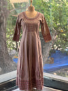Brown Mirror Work Suit