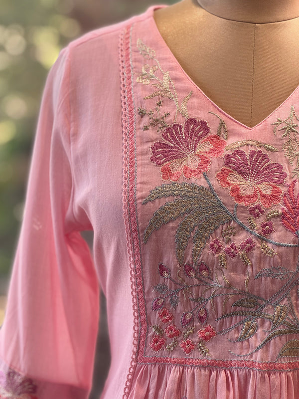 Light Pink Embroidered Suit