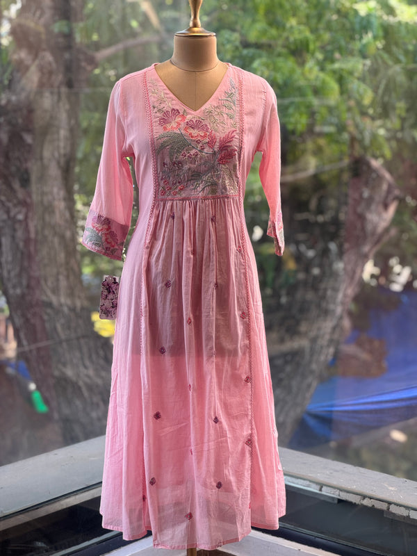 Light Pink Embroidered Suit
