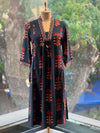 Blue Block Print Suit