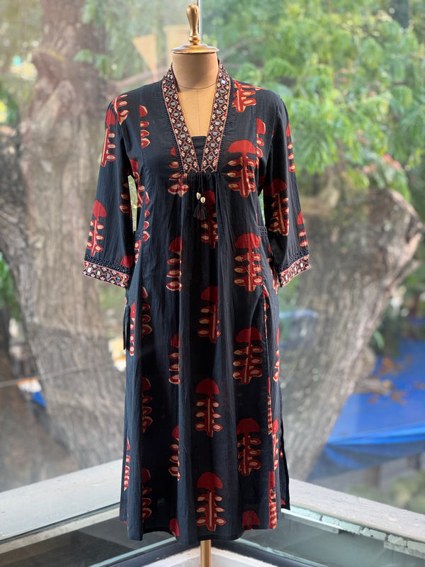 Blue Block Print Suit