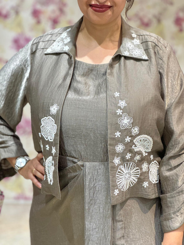 Grey Pleated Tunic
