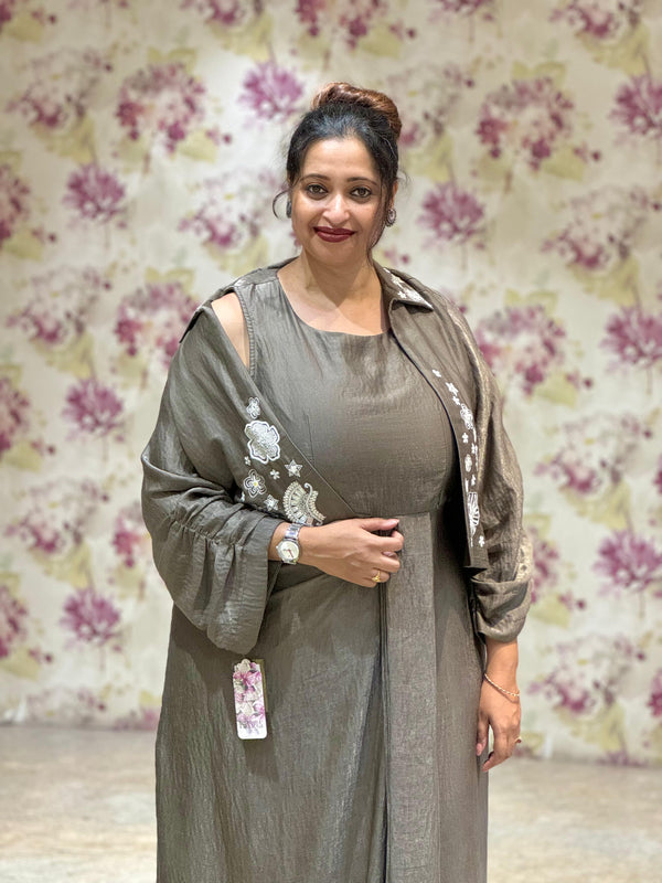 Grey Pleated Tunic