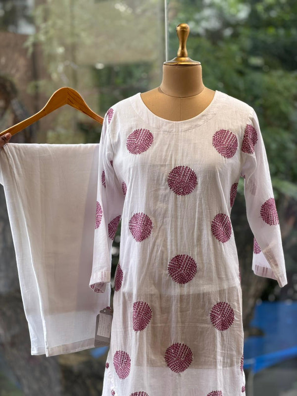 Purple Thread Embroidered Co Ord