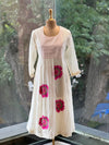 Half White Floral Embroidery Tunic