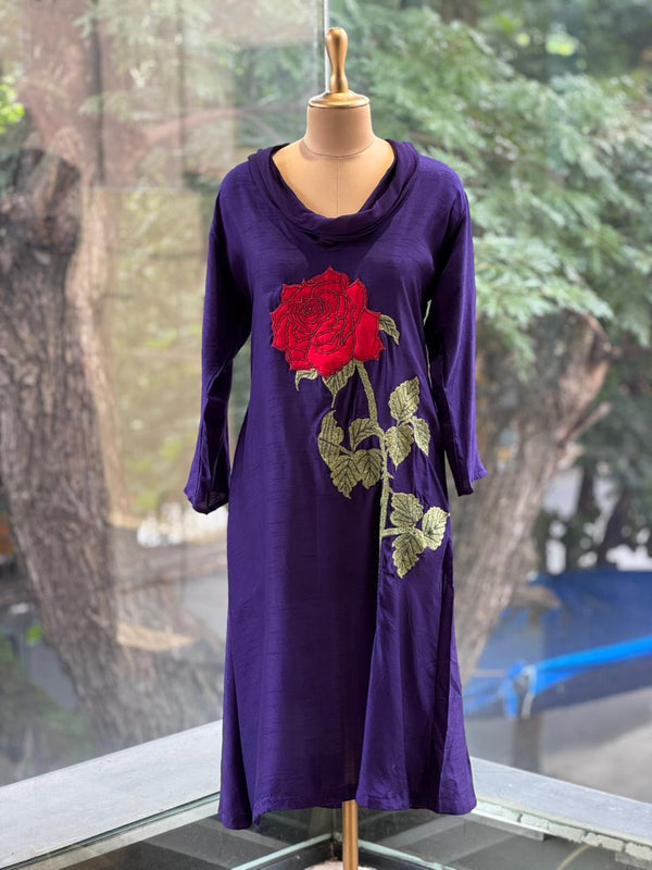 Purple Cowl Neck Co Ord