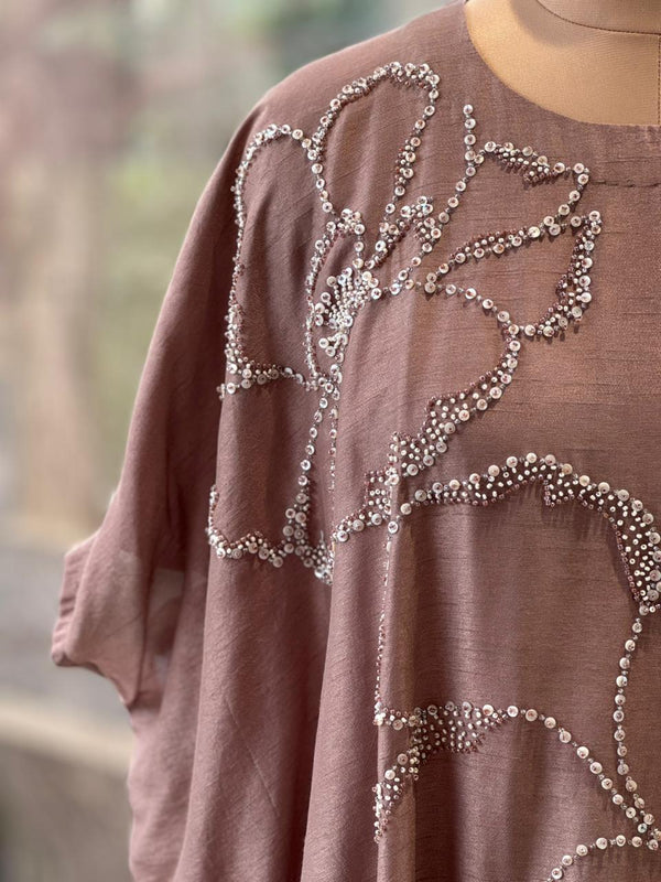 Brown Shaded Kaftan Co Ord