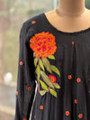 Black Floral Embroidered Co Ord