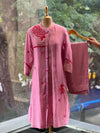 Pinkish Mauve Beads Work Co Ord