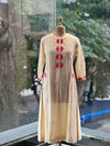 Cream Embroidered Dupatta Set