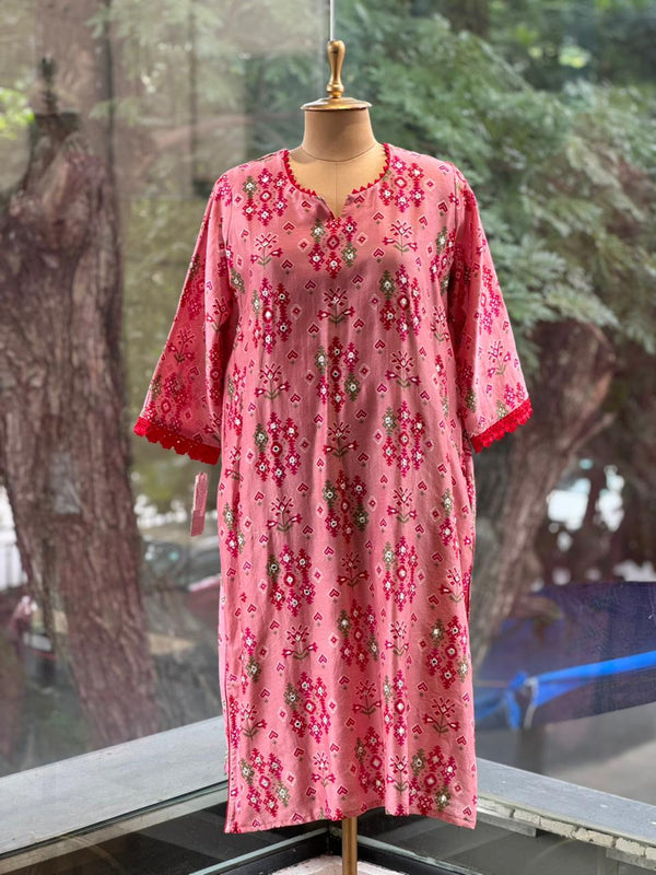 Pink Printed Co Ord
