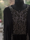 Black Pipe Work Gown