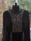 Black Pipe Work Gown