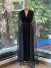 Black Tail Sleeves Gown