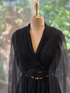 Black Tail Sleeves Gown