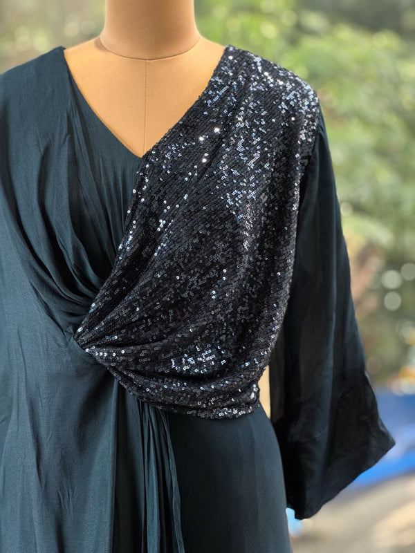Navy Blue Shimmer Gown