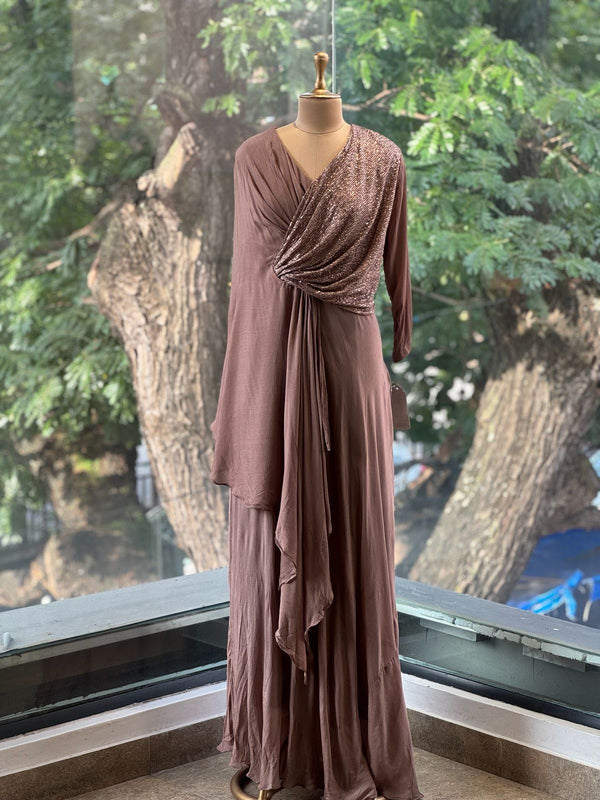 Mauve Shimmer Gown