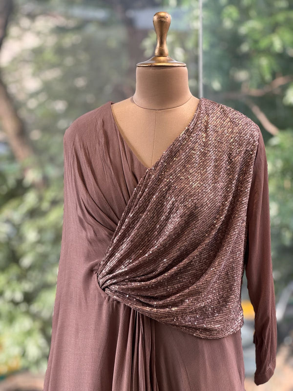 Mauve Shimmer Gown