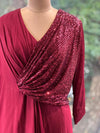 Maroon Shimmer Gown