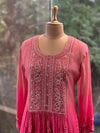 Pink Shaded Dupatta Set