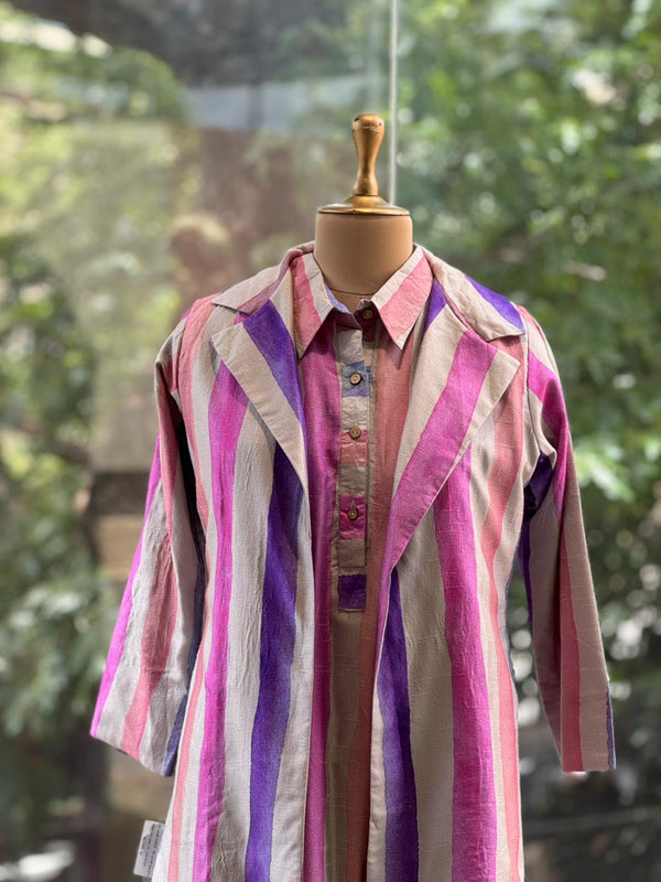 Colorblock Jacket Style Tunic