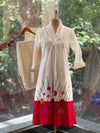 Half White Color block Co Ord