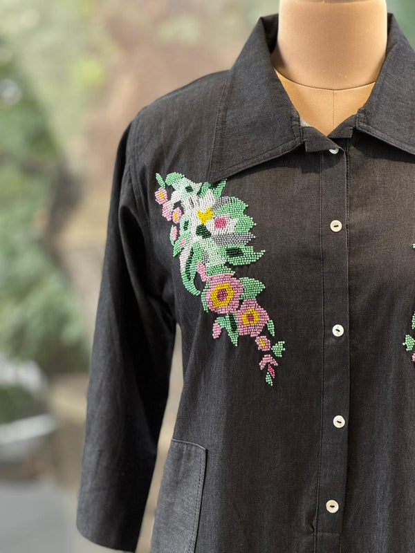 Black Denim Tunic