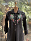 Black Denim Beads Work Tunic