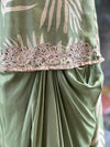 Pastel Green Pleated skirt Set