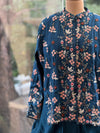 Blue Cowl Skirt Set