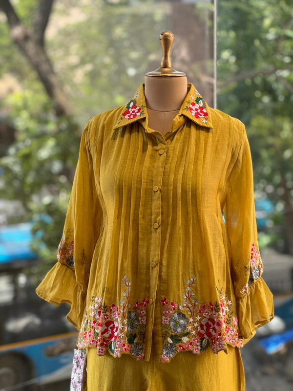 Yellow Mul Co Ord