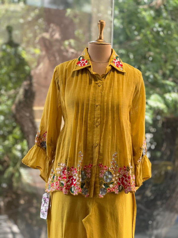 Yellow Mul Co Ord