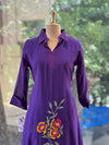 Purple Mul Chanderi Tunic
