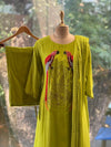 Parrot Green Dupatta Set