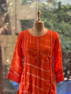 Orange Leheriya Dupatta Set