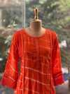 Orange Leheriya Dupatta Set