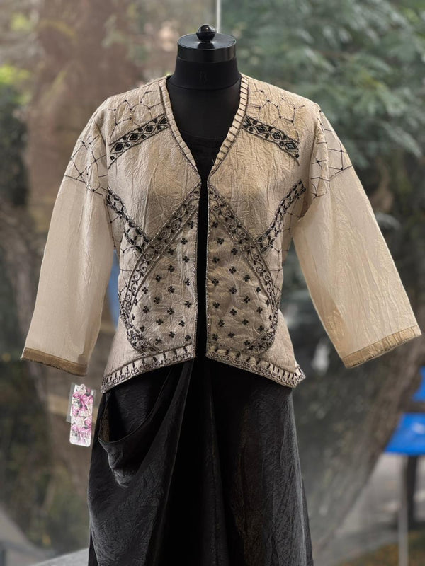 Black Glass Tissue Jacket Set