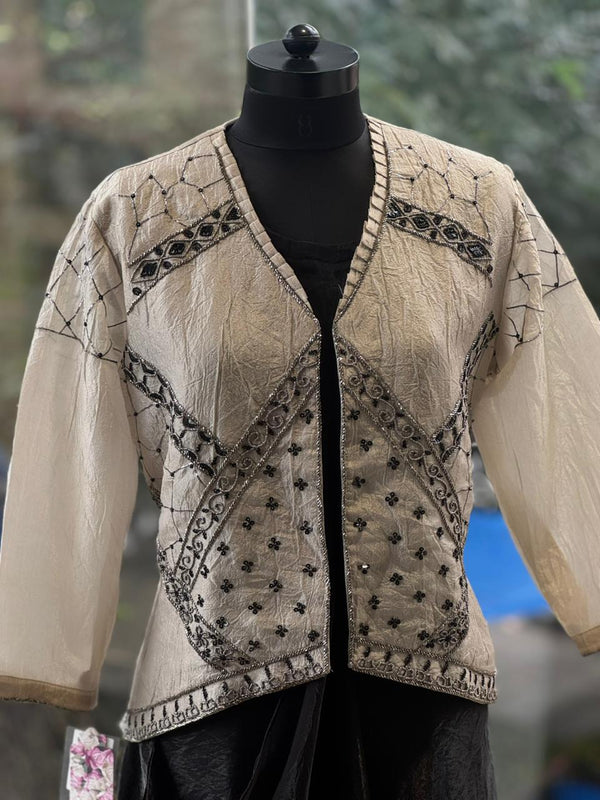 Black Glass Tissue Jacket Set