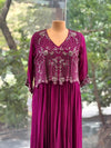 Purple Beads Work Gown