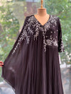 Black One Side Kaftan Gown
