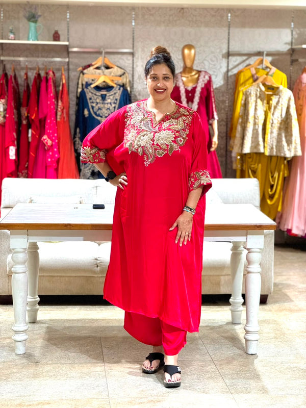 Red Kaftan Co Ord