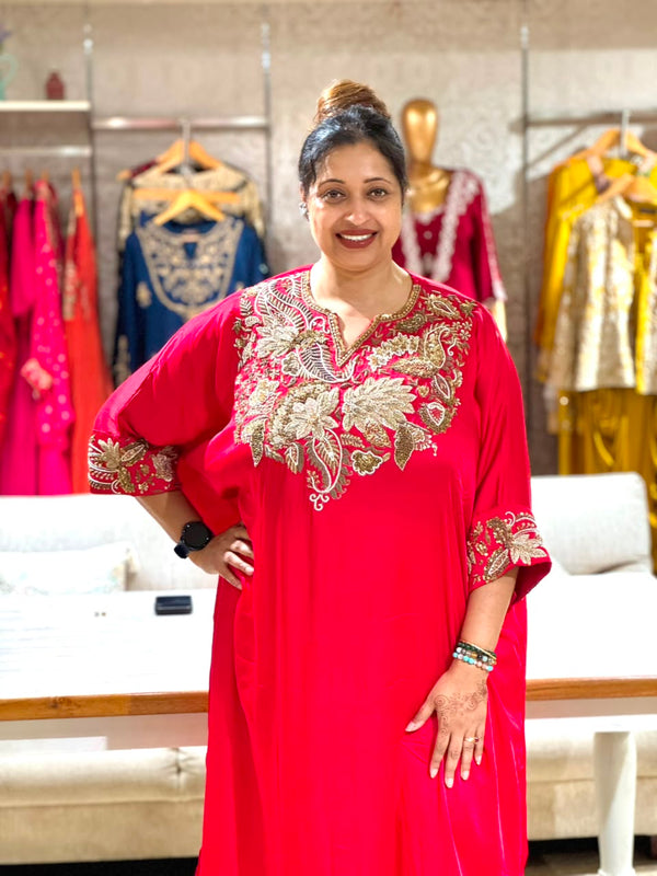Red Kaftan Co Ord