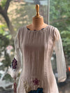 Greyish Silver Glass Tissue Suit