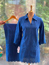 Royal Blue Collared Neck Co Ord