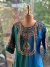 Peacock Green Mul chanderi Suit
