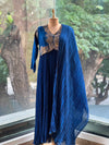 Royal Blue Crushed Gown