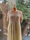 Pista Green Intricate Yoke Gown