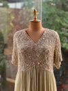 Pista Green Intricate Yoke Gown